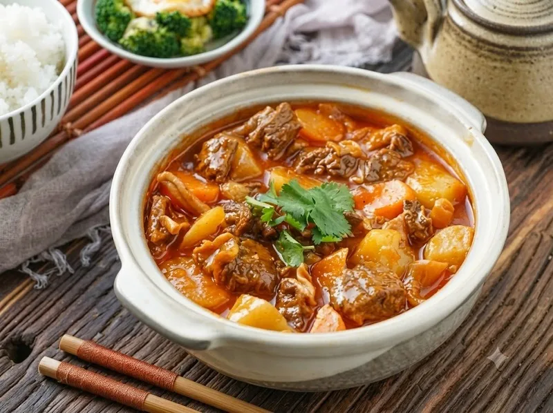 Trình bày bát bò sốt vang hấp dẫn và bảo quản đúng cách trong tủ lạnh.