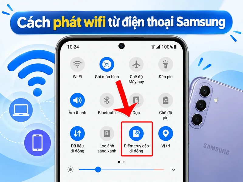Điểm truy cập di động biến Samsung thành bộ phát Wi-Fi tiện lợi
