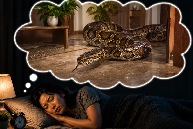 Mơ thấy trăn bò vào nhà báo hiệu những thay đổi mới.