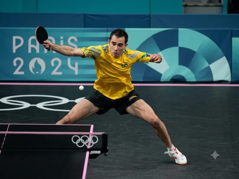Calderano ghi dấu lịch sử khi trở thành tay vợt ngoài châu Á và châu Âu đầu tiên vào bán kết đơn nam Olympic.