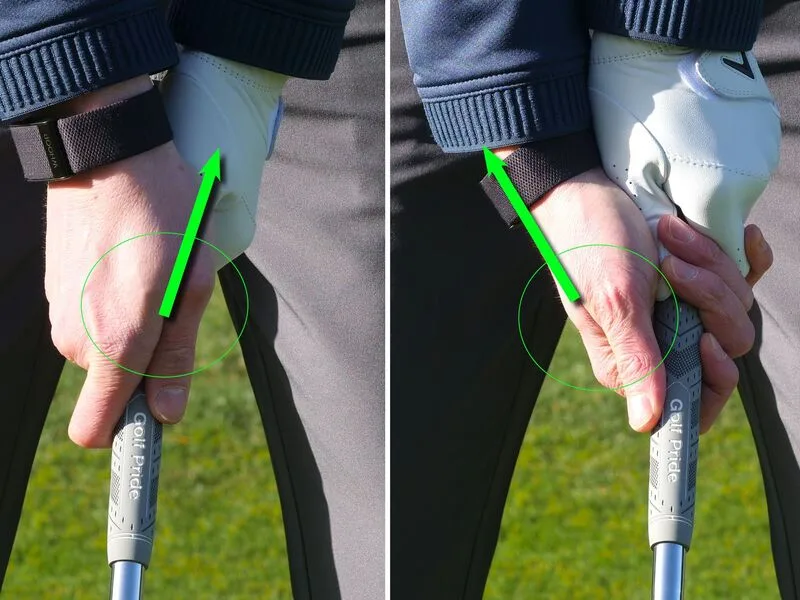 Grip cần được duy trì nhất quán khi sử dụng driver, iron hoặc wedge trong quá trình luyện tập.