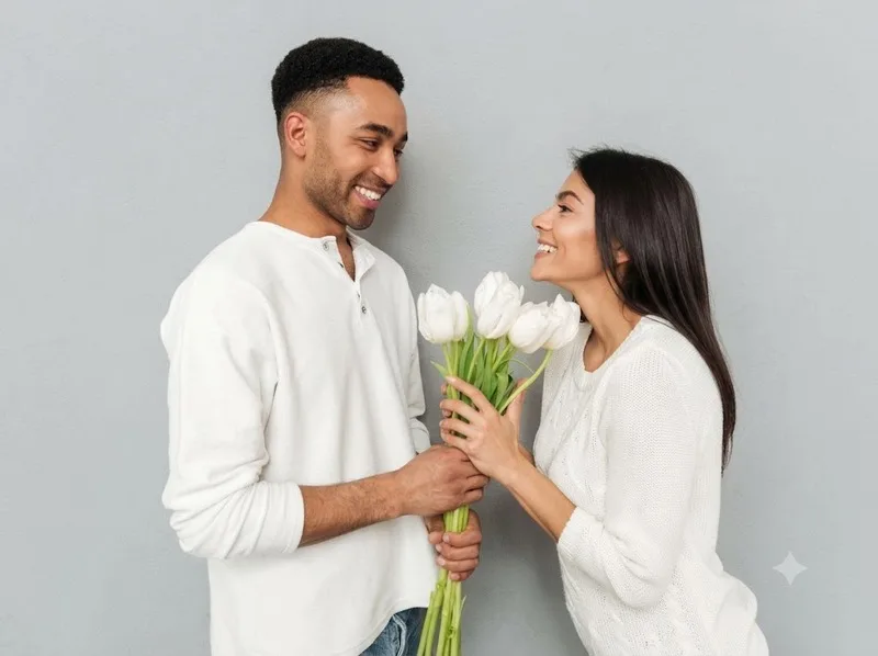 Hoa tulip trắng thể hiện tình yêu chân thành, nhẹ nhàng và bền bỉ