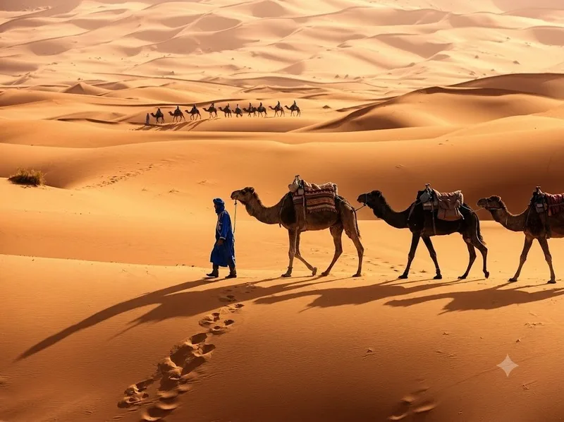 Khí hậu Sahara khô hạn với nhiệt độ ngày đêm chênh lệch lớn